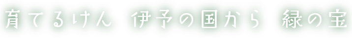 育てるけん 伊予の国から 緑の宝